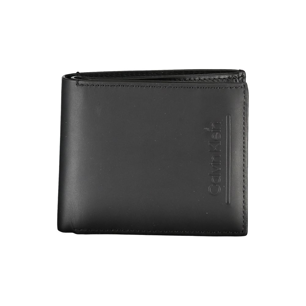 Calvin Klein Black Leather RFID Wallet with Coin Purse $200.00 Calvin Klein Luzworld