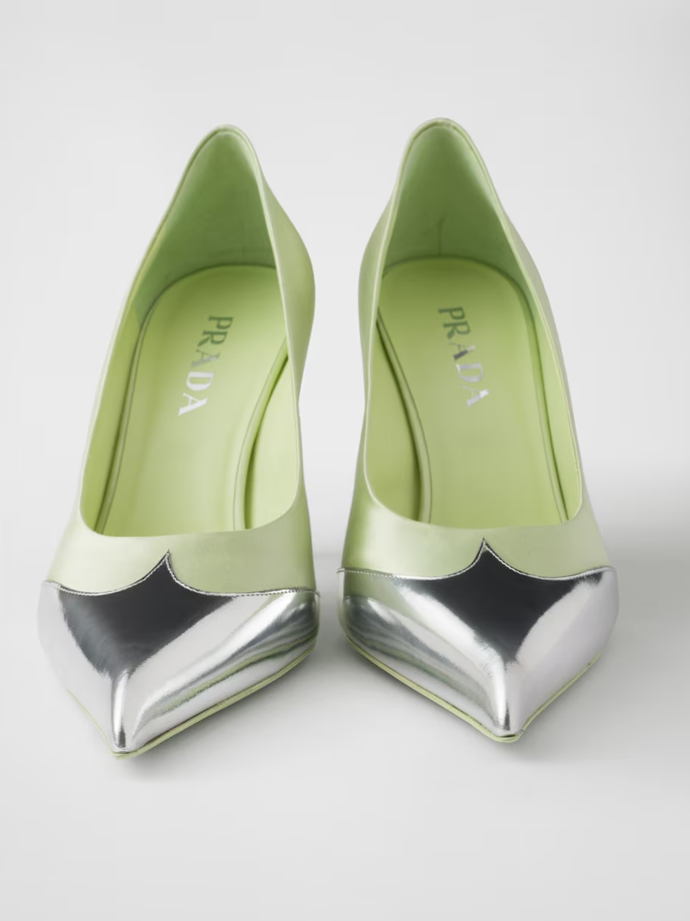 Prada Satin And Metallic Leather Pumps $1775.00 Prada Luzworld