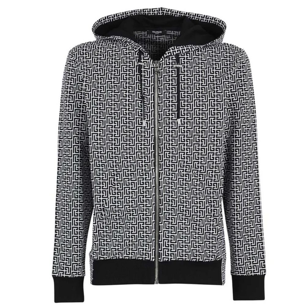 Balmain Black Cotton Men's Sweater $2800.00 Balmain Luzworld