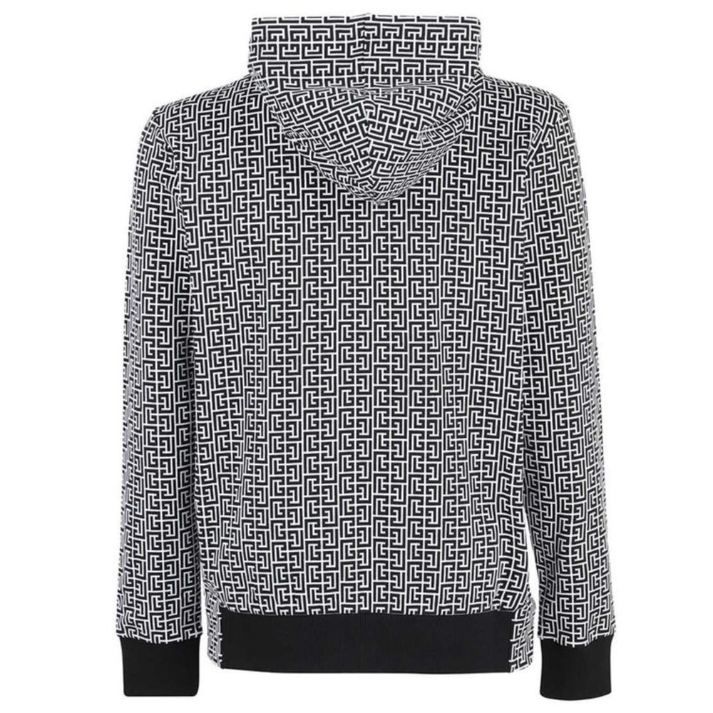 Balmain Black Cotton Men's Sweater $2800.00 Balmain Luzworld