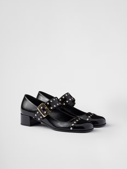 Prada Black Patent leather Mary Jane pumps $1722.00 Prada Luzworld