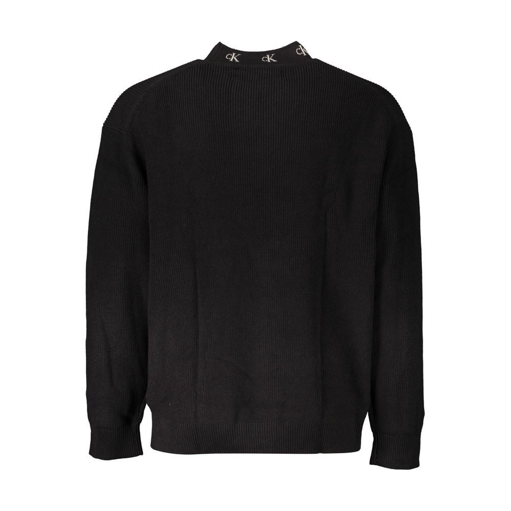 Calvin Klein Black Cotton Men Sweater $265.00 Calvin Klein Luzworld