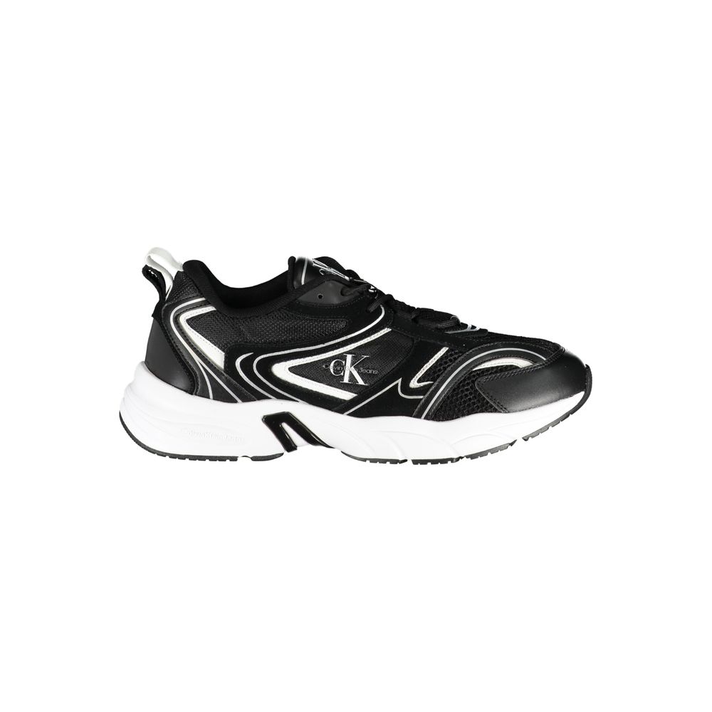 Calvin Klein Sleek Black Lace-Up Sneakers with Contrast Details $306.00 Calvin Klein Luzworld