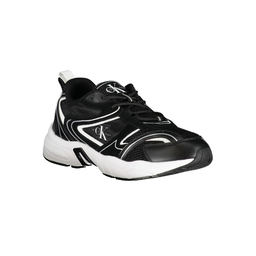 Calvin Klein Sleek Black Lace-Up Sneakers with Contrast Details $306.00 Calvin Klein Luzworld