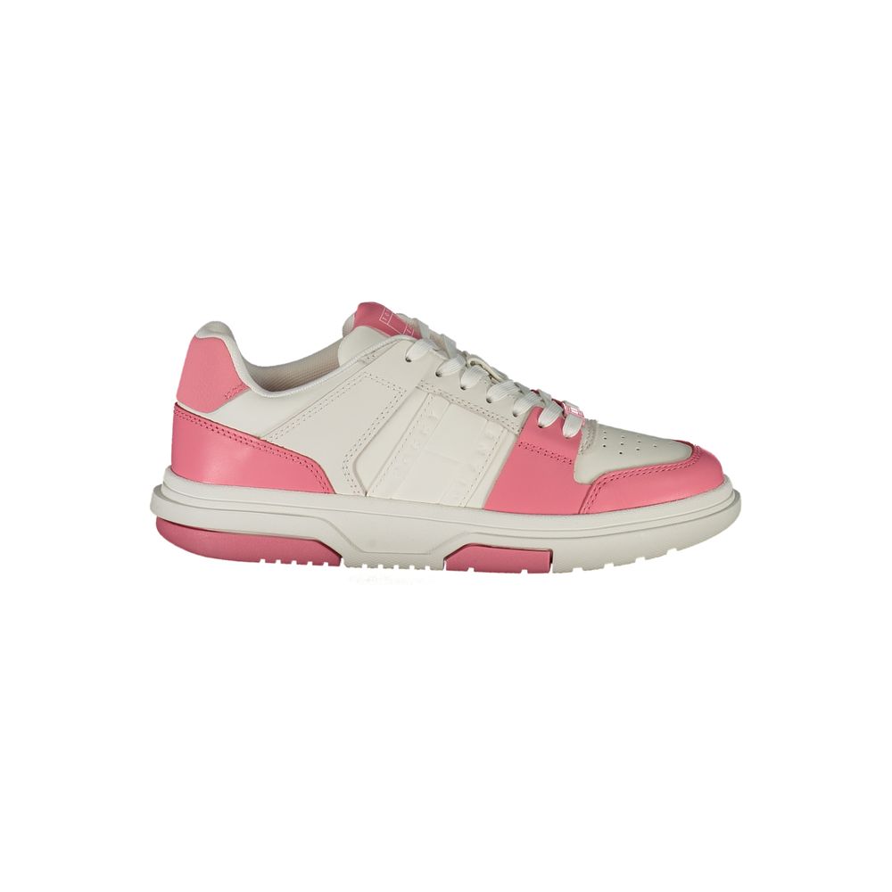 Tommy Hilfiger Pink Leather Women Sneaker $259.00 Tommy Hilfiger Luzworld