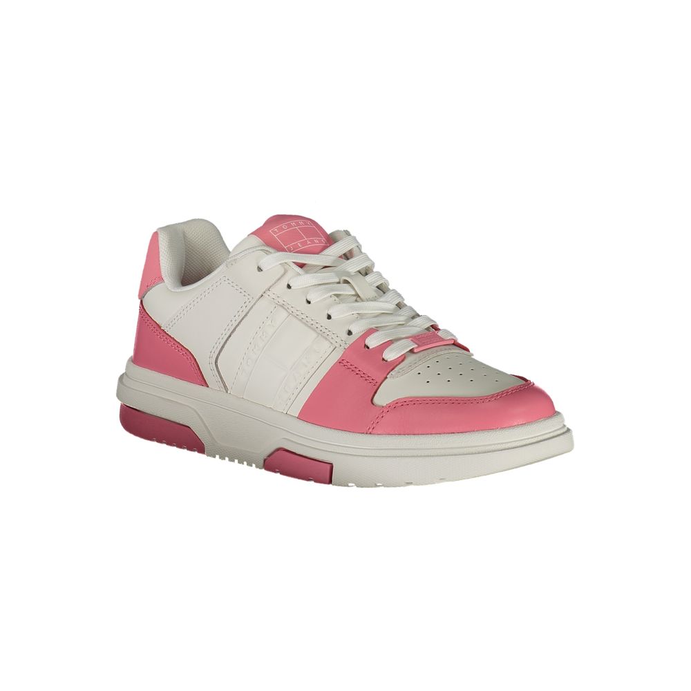 Tommy Hilfiger Pink Leather Women Sneaker $259.00 Tommy Hilfiger Luzworld