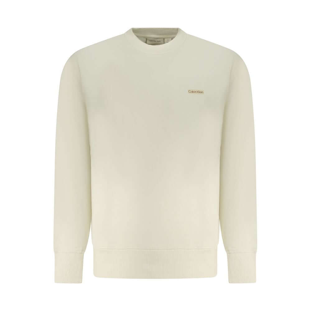 Calvin Klein Beige Cotton Men Sweater $221.00 Calvin Klein Luzworld