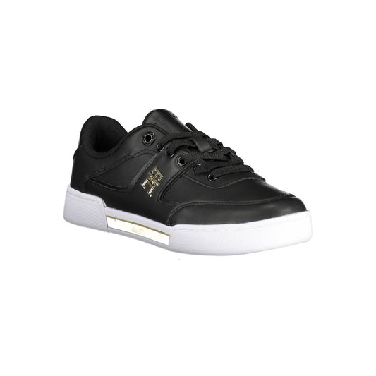Tommy Hilfiger Black Leather Women Sneaker $277.00 Tommy Hilfiger Luzworld
