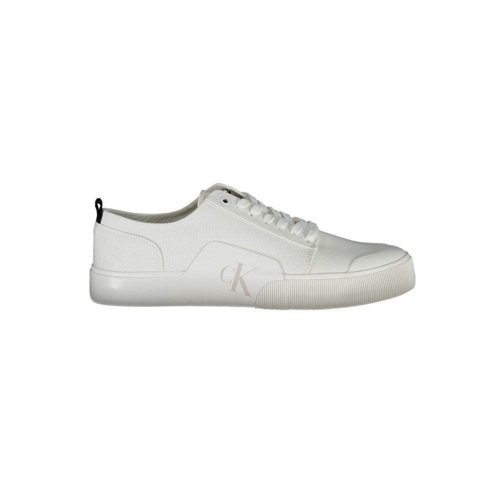 Calvin Klein White Cotton Men Sneaker $240.00 Calvin Klein Luzworld