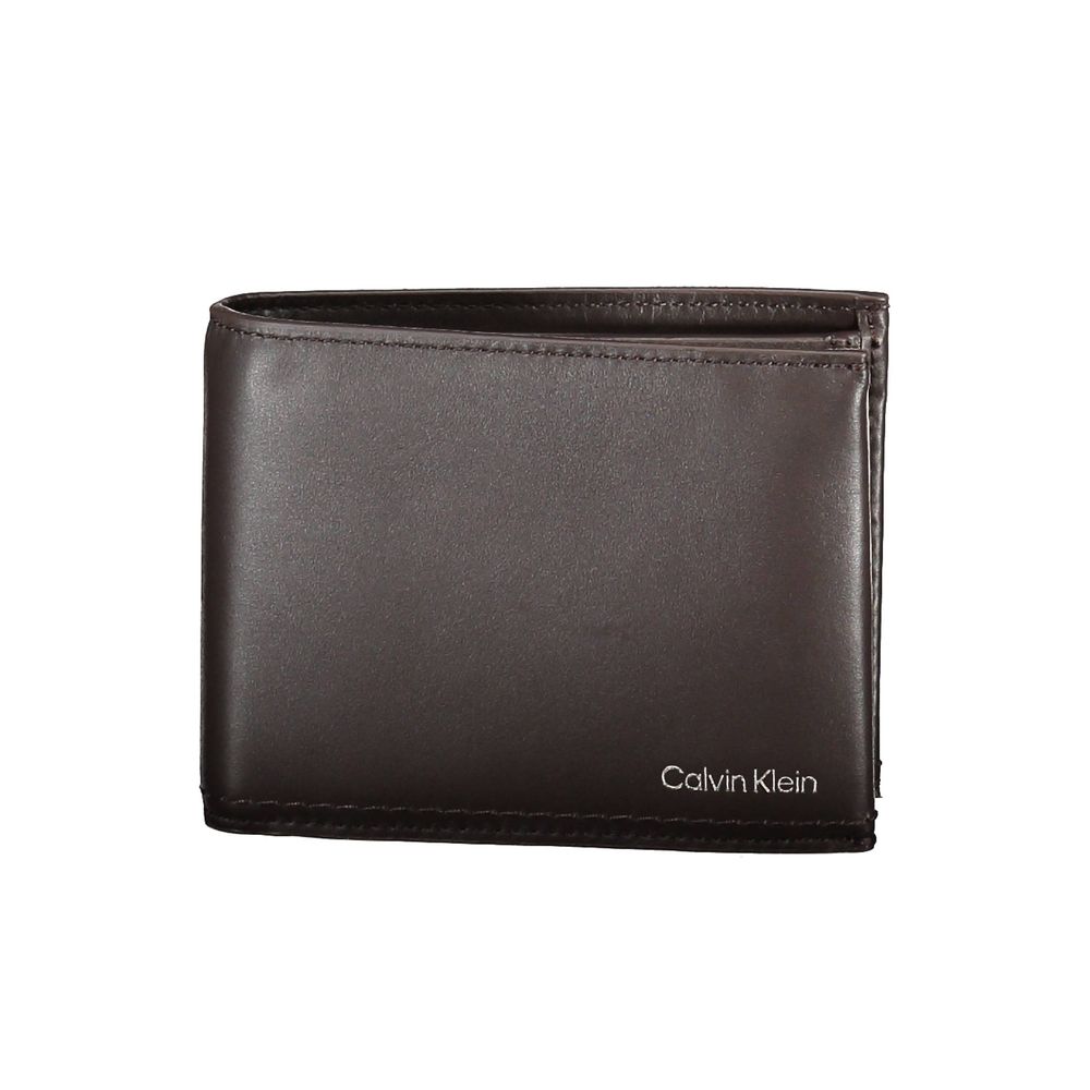 Calvin Klein Brown Leather Men Wallet $200.00 Calvin Klein Luzworld