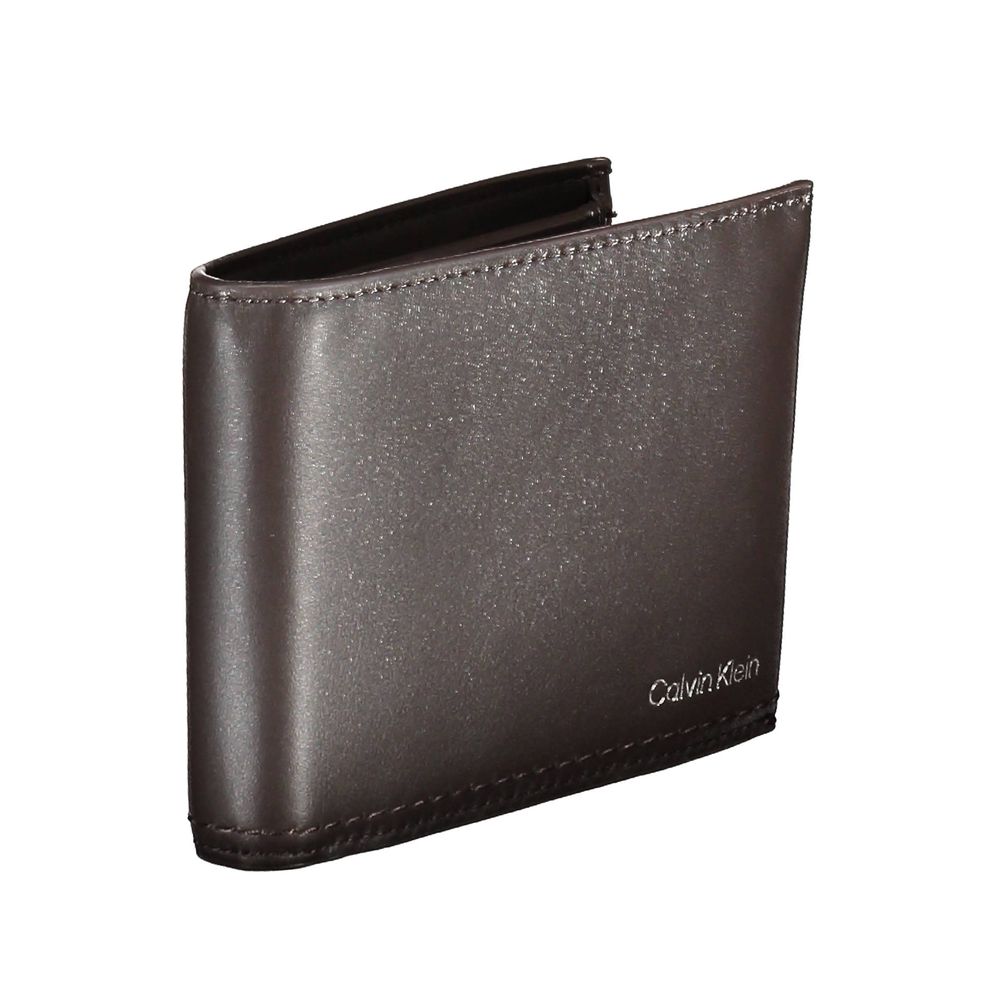 Calvin Klein Brown Leather Men Wallet $200.00 Calvin Klein Luzworld
