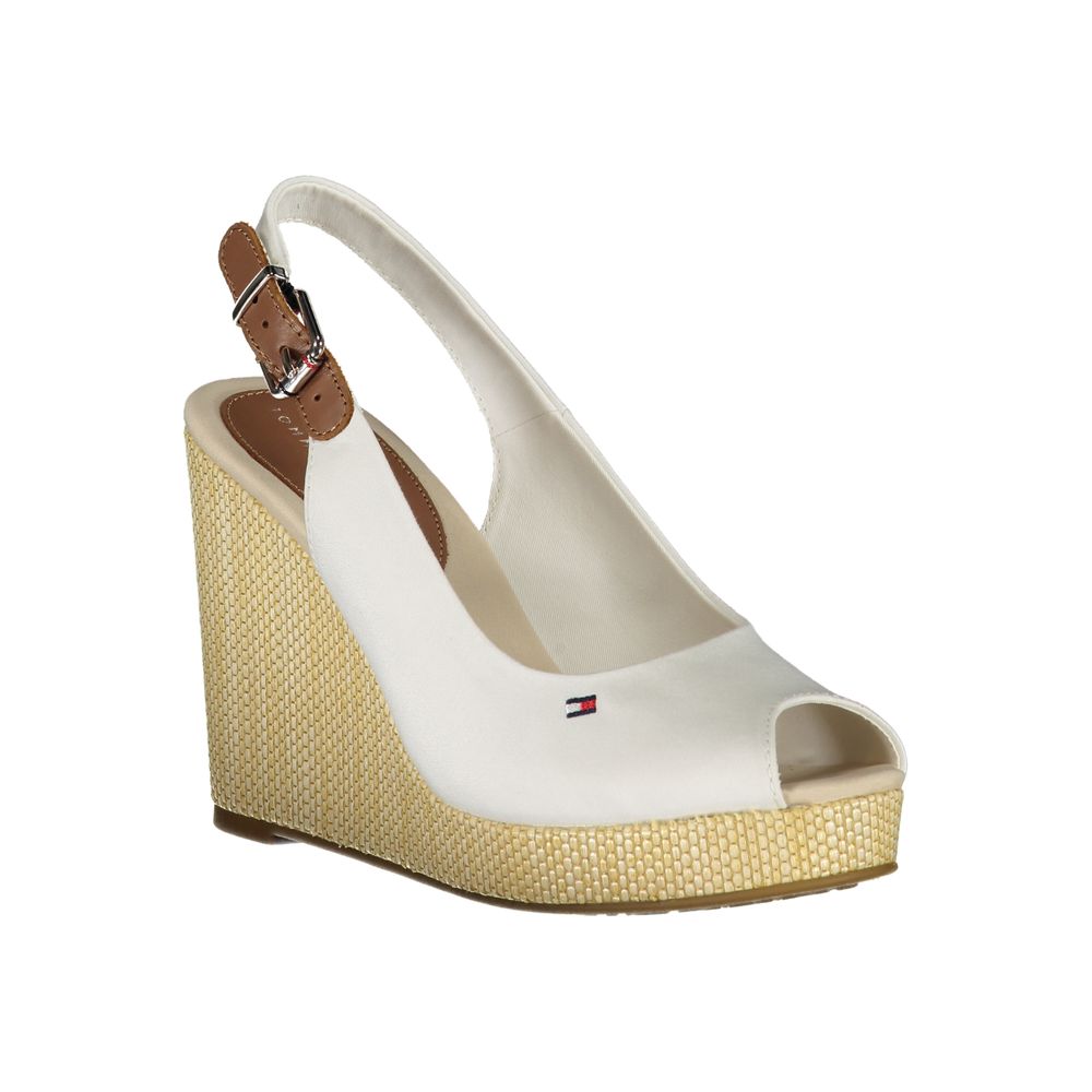 Tommy Hilfiger White Cotton Sandal $222.00 Tommy Hilfiger Luzworld