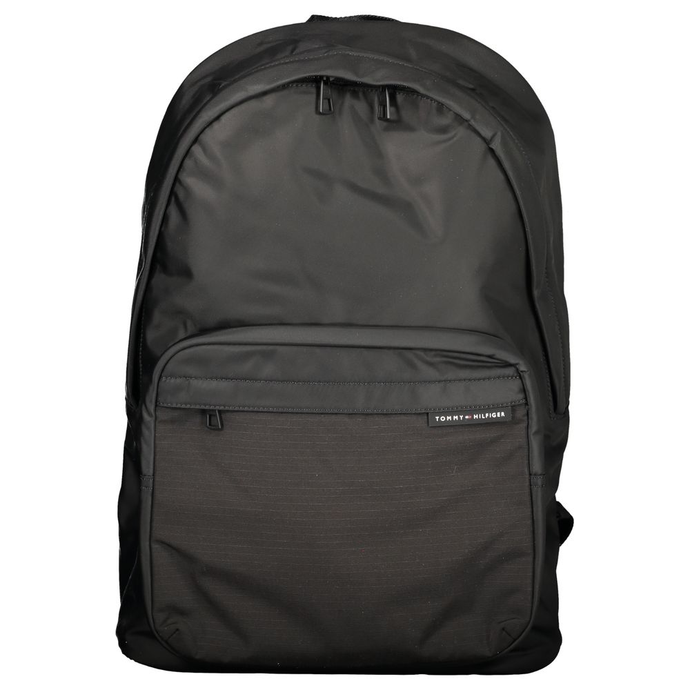 Tommy Hilfiger Black Polyester Men Backpack $248.00 Tommy Hilfiger Luzworld