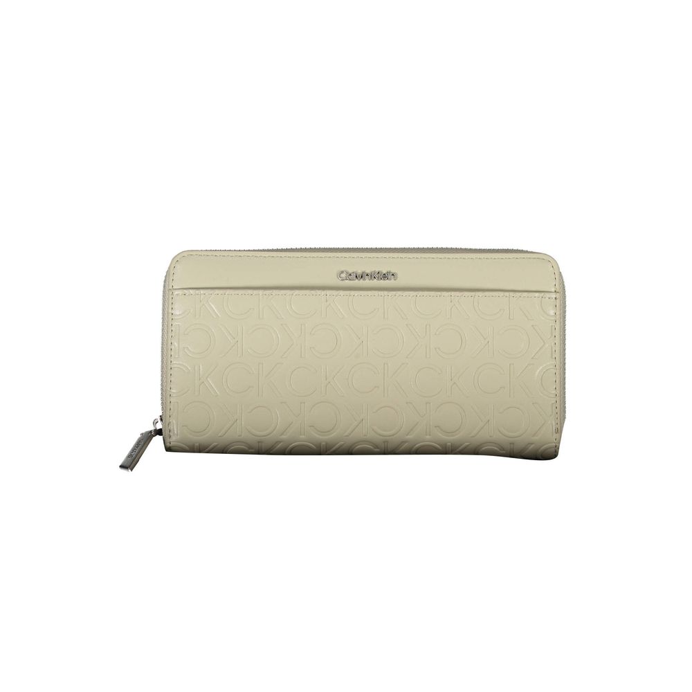 Calvin Klein Beige Polyethylene Women Wallet $200.00 Calvin Klein Luzworld