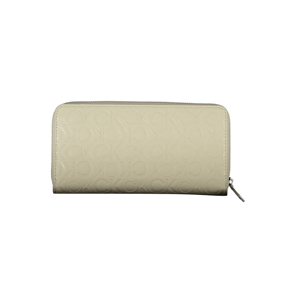 Calvin Klein Beige Polyethylene Women Wallet $200.00 Calvin Klein Luzworld