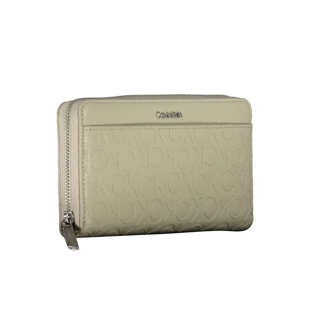 Calvin Klein Beige Polyethylene Women Wallet $200.00 Calvin Klein Luzworld