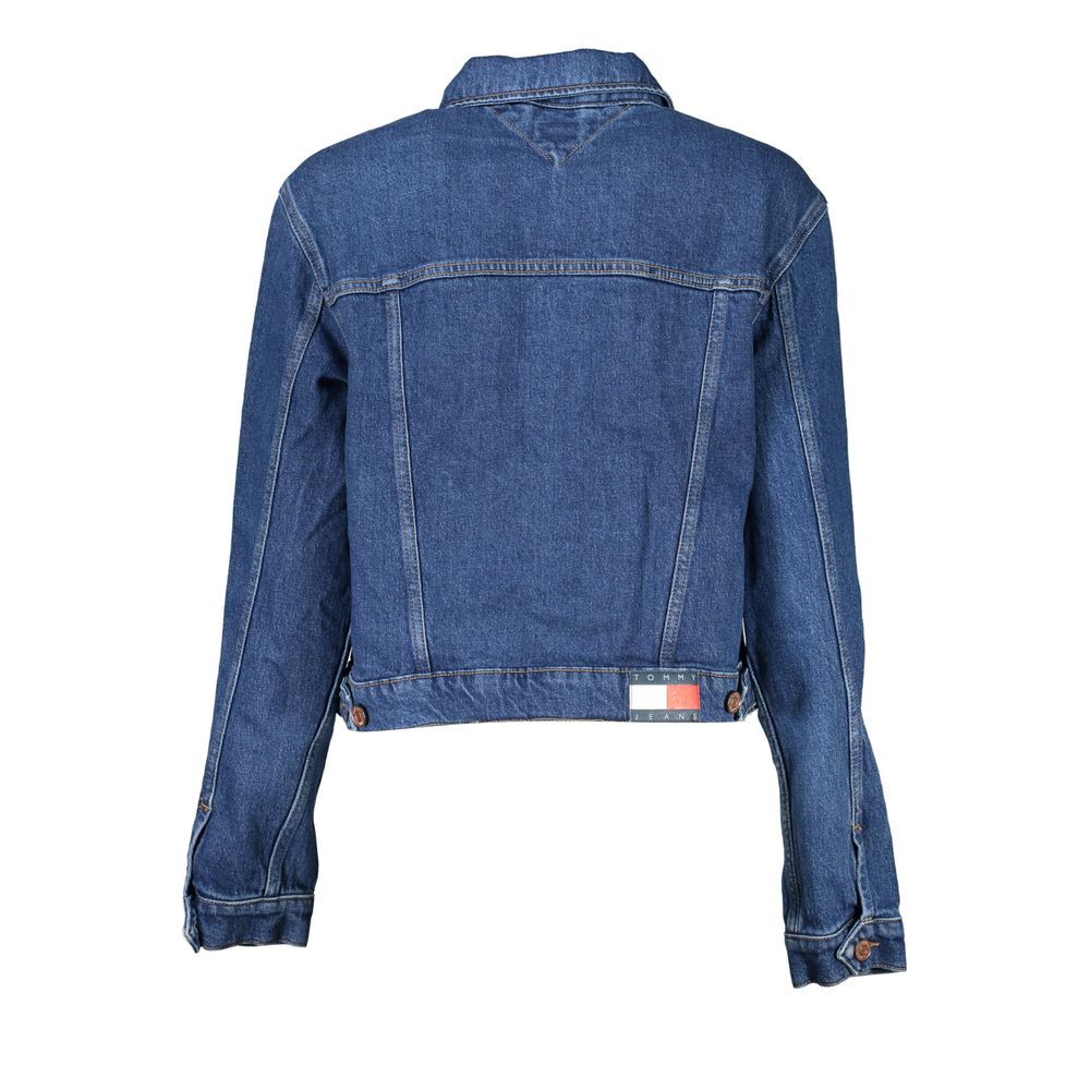 Tommy Hilfiger Blue Cotton Women Jacket $265.00 Tommy Hilfiger Luzworld