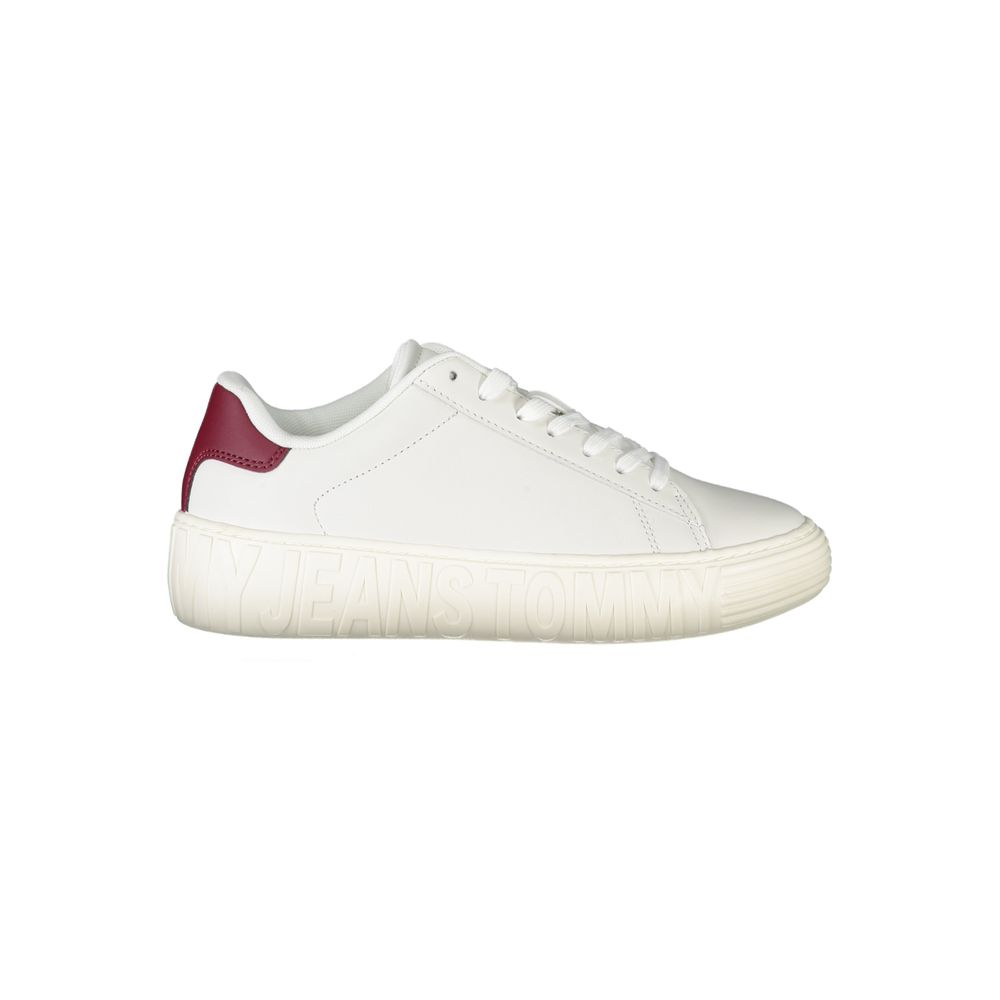 Tommy Hilfiger White Leather Women Sneaker $255.00 Tommy Hilfiger Luzworld