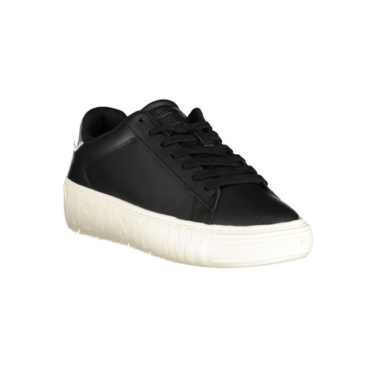Tommy Hilfiger Black Leather Women Sneaker $255.00 Tommy Hilfiger Luzworld