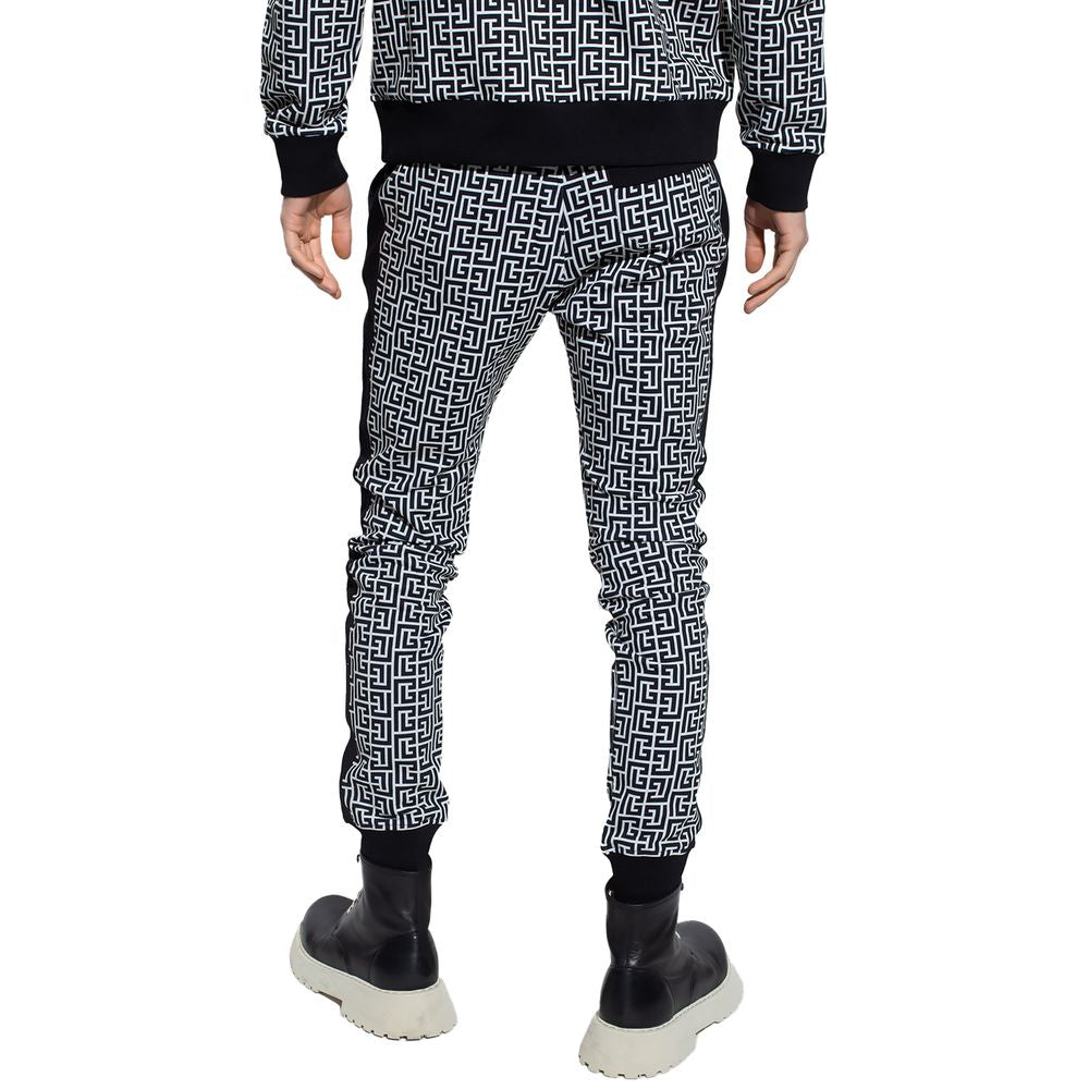 Balmain Black Cotton Men Sweatpant $1934.00 Balmain Luzworld