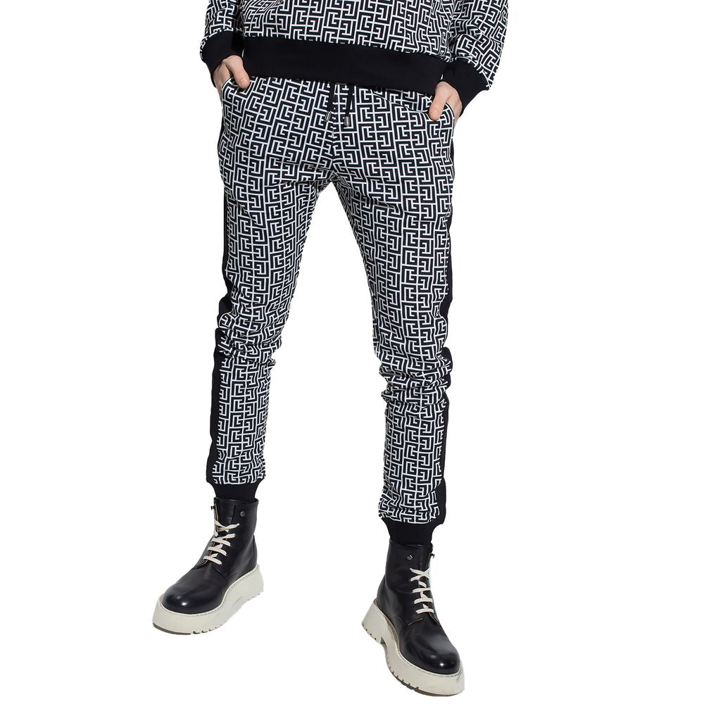 Balmain Black Cotton Men Sweatpant $1934.00 Balmain Luzworld