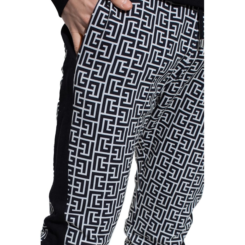 Balmain Black Cotton Men Sweatpant $1934.00 Balmain Luzworld