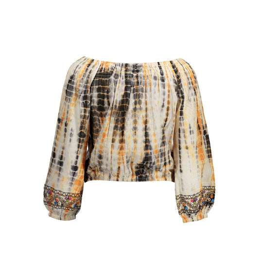 Desigual Beige Cotton Women T-Shirt $173.00 Desigual Luzworld