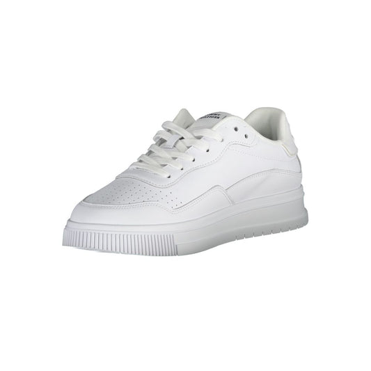 Tommy Hilfiger White Leather Men Sneaker $271.00 Tommy Hilfiger Luzworld