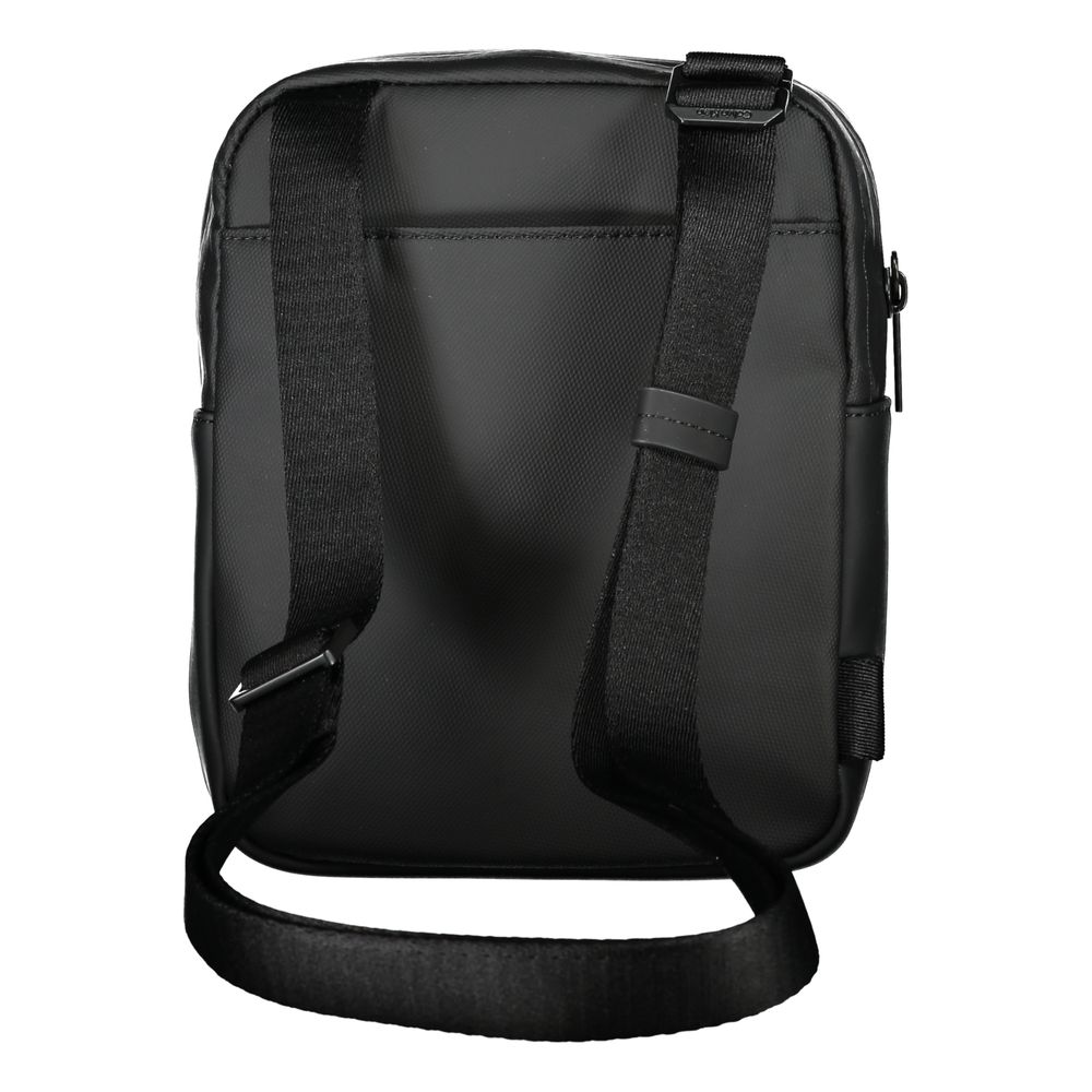 Calvin Klein Sleek Black Recycled Polyester Shoulder Bag $217.00 Calvin Klein Luzworld