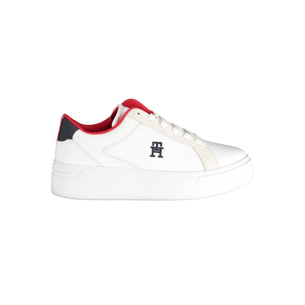 Tommy Hilfiger White Polyester Sneaker $271.00 Tommy Hilfiger Luzworld