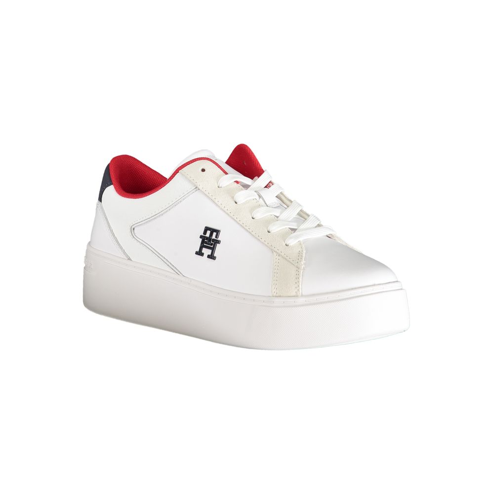 Tommy Hilfiger White Polyester Sneaker $271.00 Tommy Hilfiger Luzworld