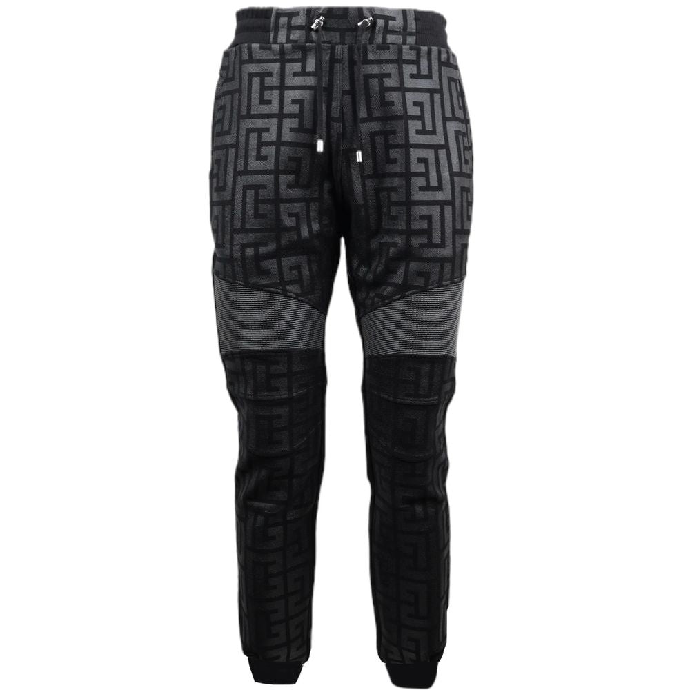 Balmain Black Cotton Men Jogging Pant $2645.00 Balmain Luzworld