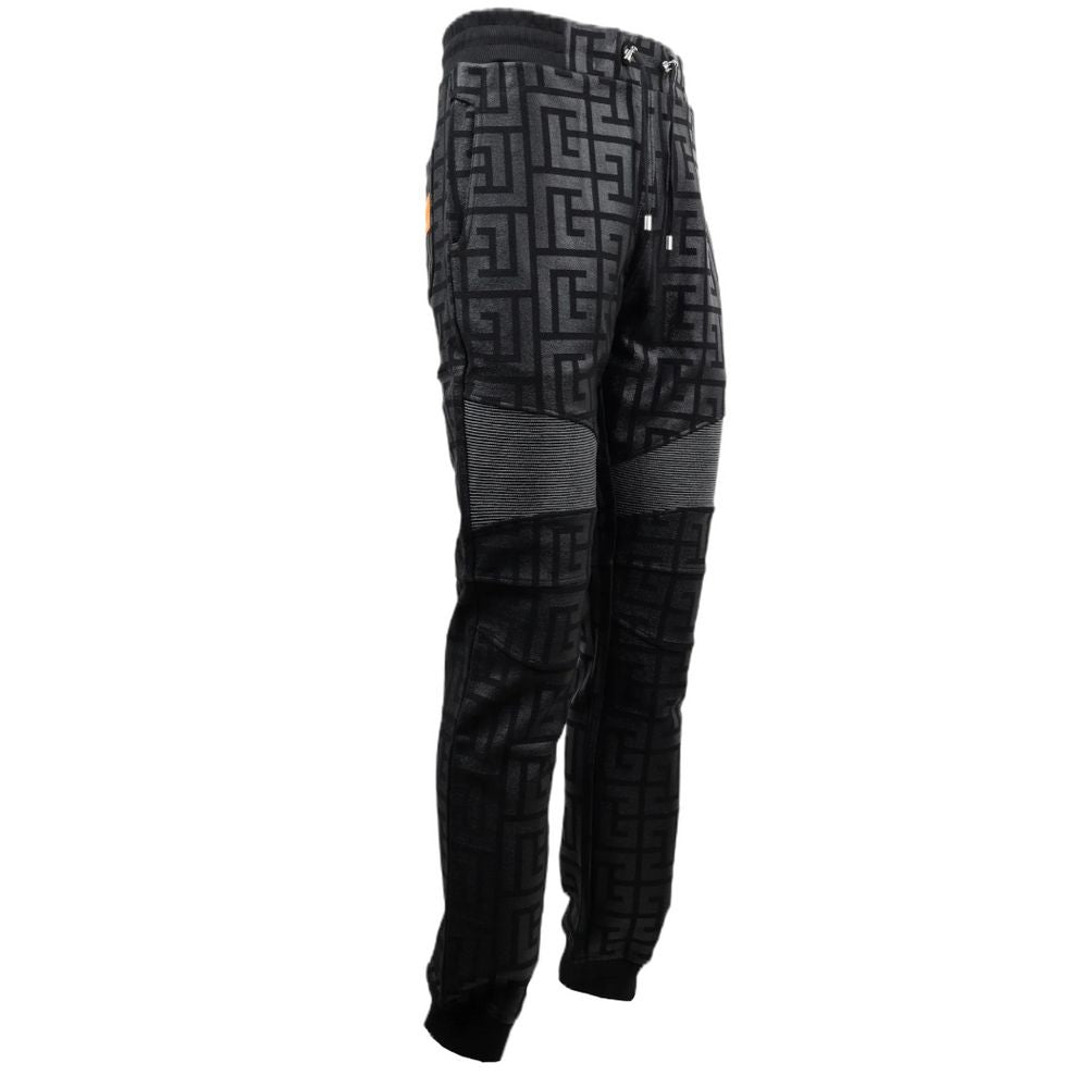 Balmain Black Cotton Men Jogging Pant $2645.00 Balmain Luzworld