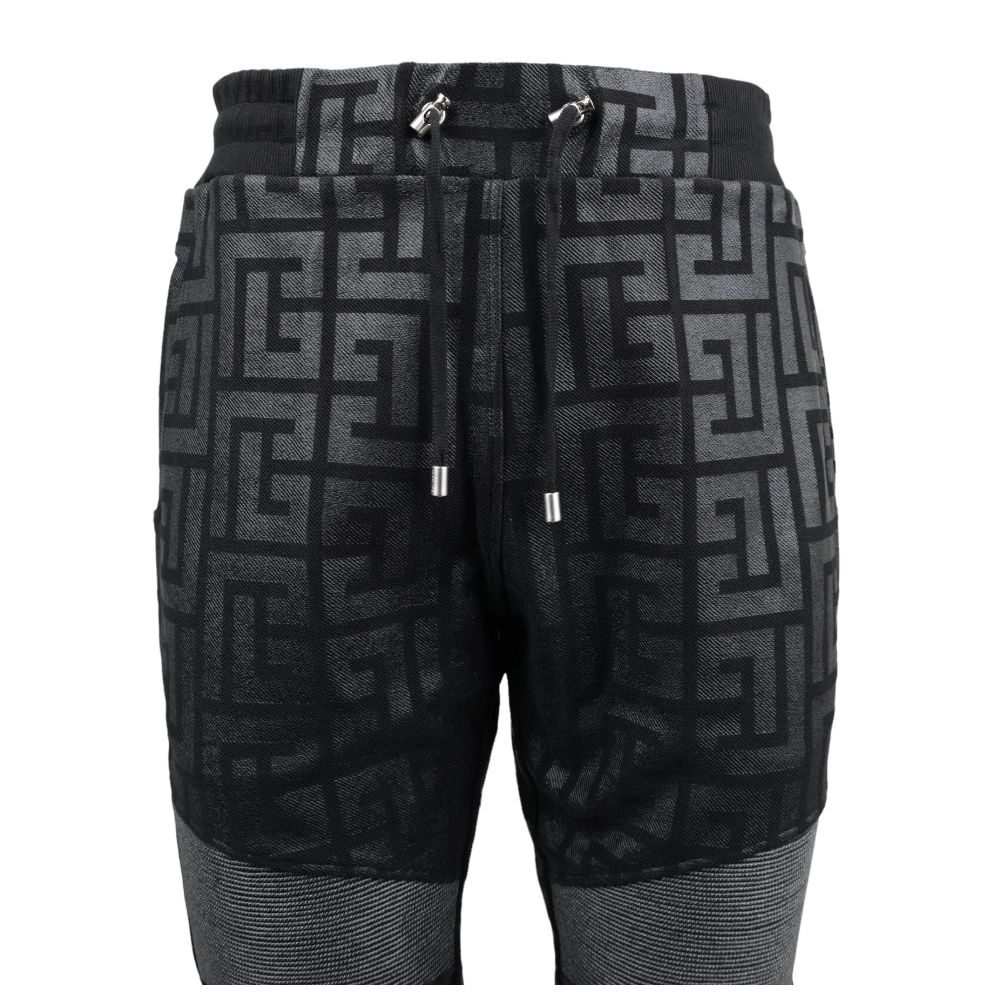 Balmain Black Cotton Men Jogging Pant $2645.00 Balmain Luzworld