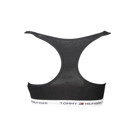 Tommy Hilfiger Black Cotton Women Sports Bra $118.00 Tommy Hilfiger Luzworld