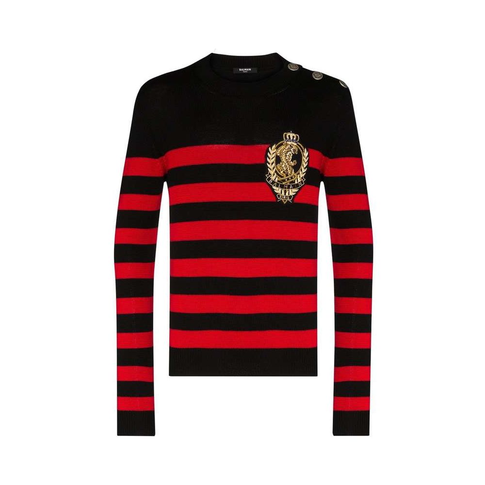 Balmain Black Wool Sweater $2064.00 Balmain Luzworld