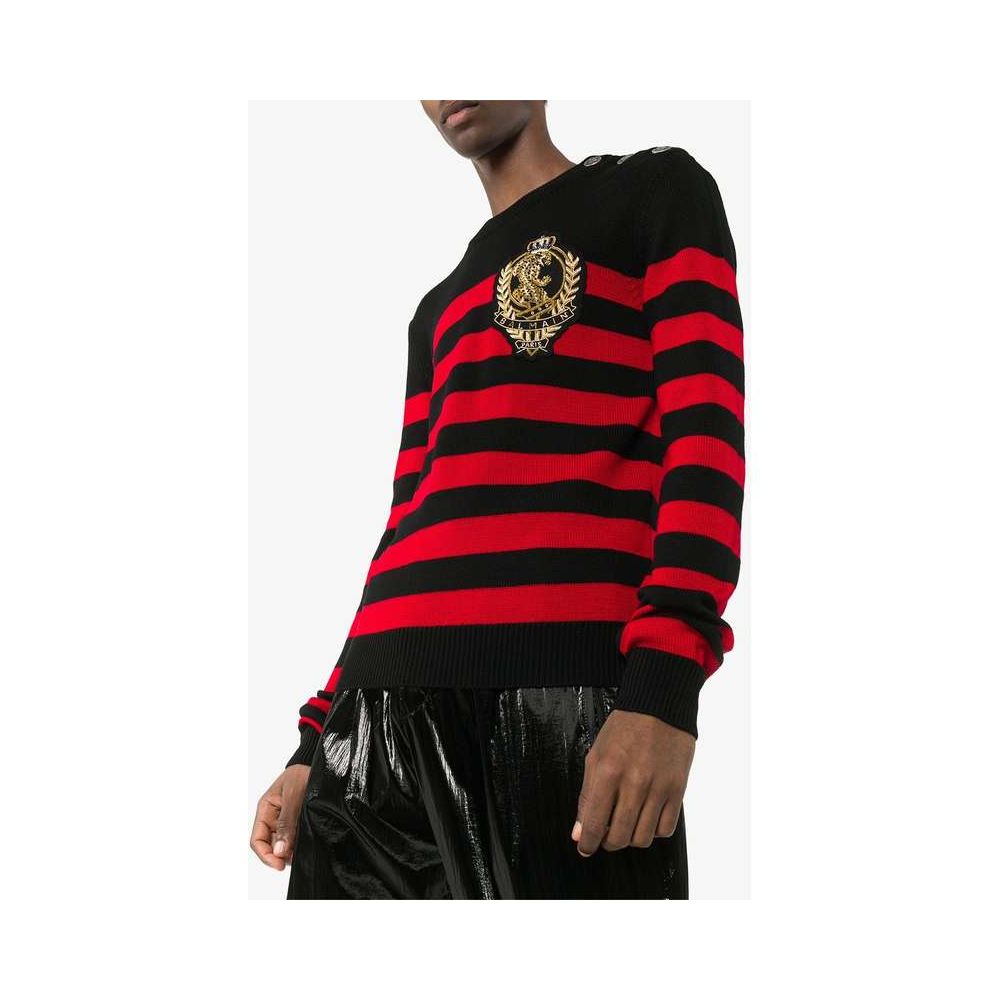 Balmain Black Wool Sweater $2064.00 Balmain Luzworld