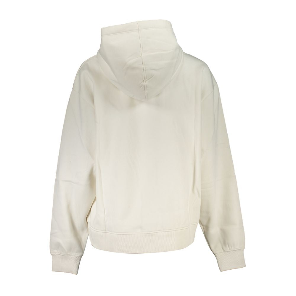 Calvin Klein Chic White Fleece Hooded Sweatshirt $234.00 Calvin Klein Luzworld