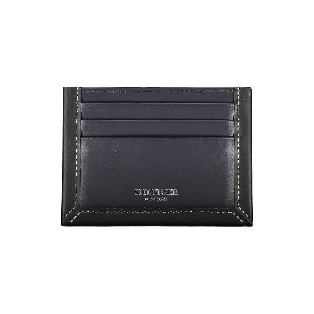 Tommy Hilfiger Sleek Blue Leather Card Holder with Contrast Detail $154.00 Tommy Hilfiger Luzworld