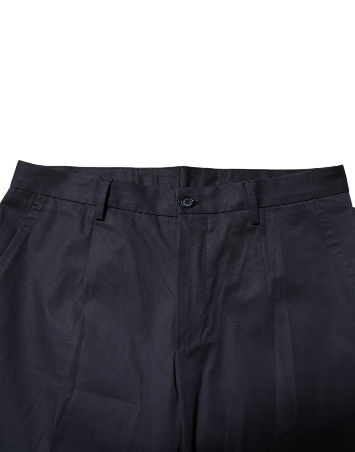 Dolce & Gabbana Dark Blue Cotton Formal Pants