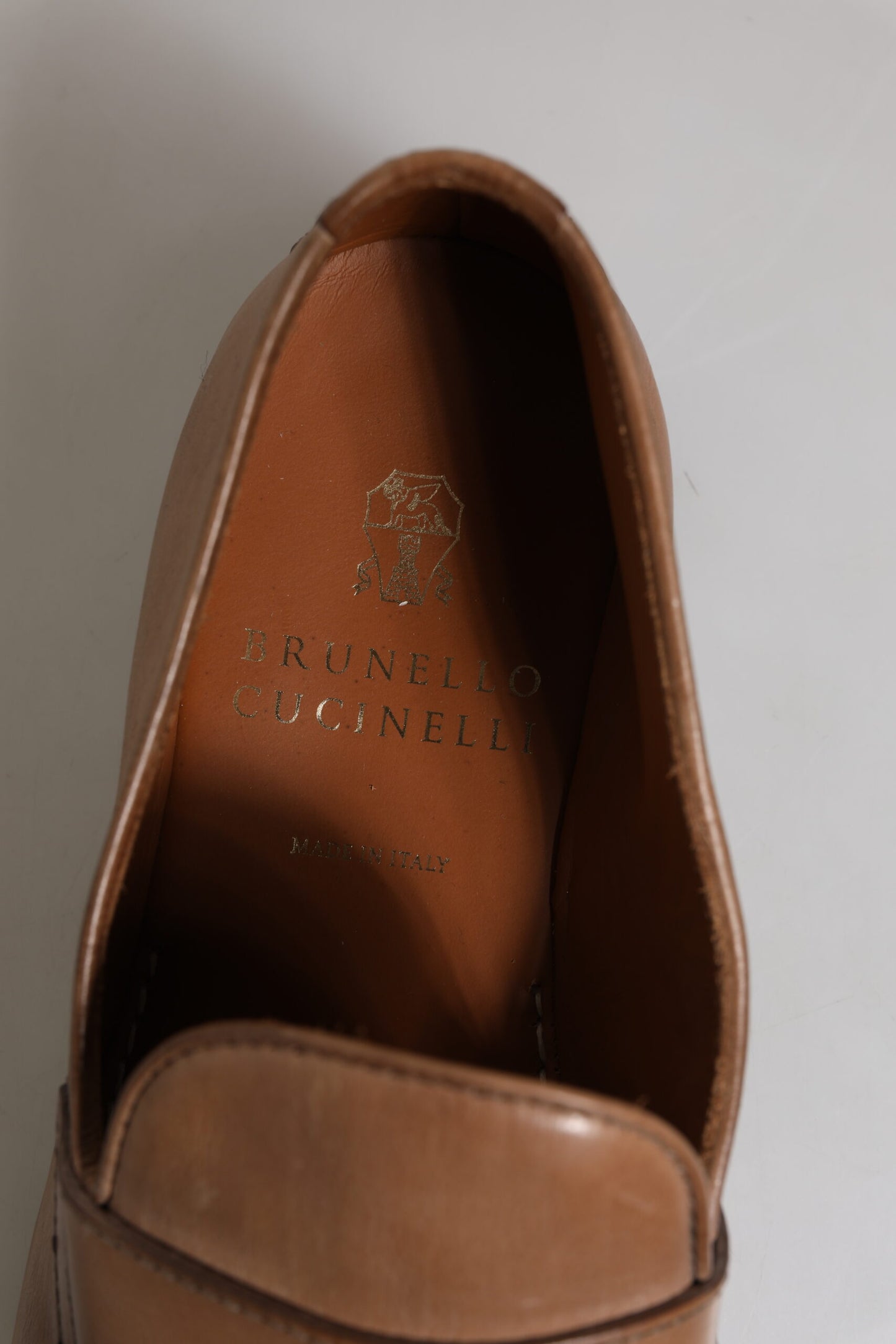 Brunello Cucinelli Brown Leather Loafer Dress Formal Shoes $1454.00 Brunello Cucinelli Luzworld