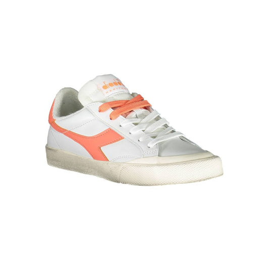 Diadora White Leather Women Sneaker $194.00 Diadora Luzworld