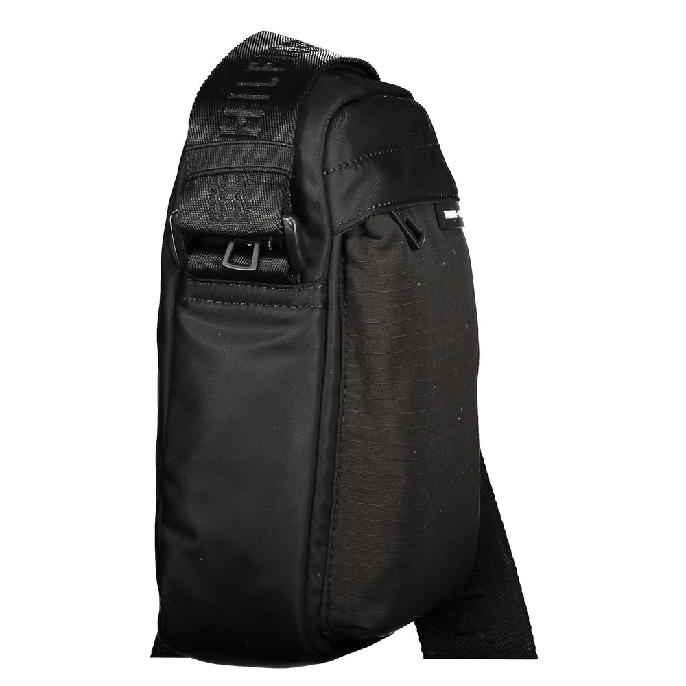 Tommy Hilfiger Black Recycled Polyester Men Shoulder Bag $186.00 Tommy Hilfiger Luzworld