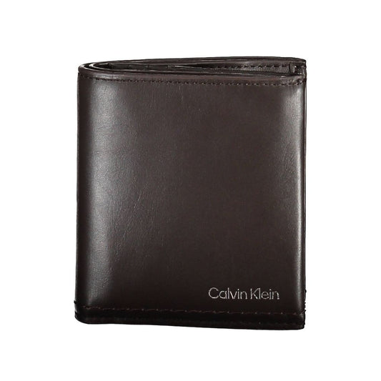 Calvin Klein Brown Leather Men Wallet $193.00 Calvin Klein Luzworld