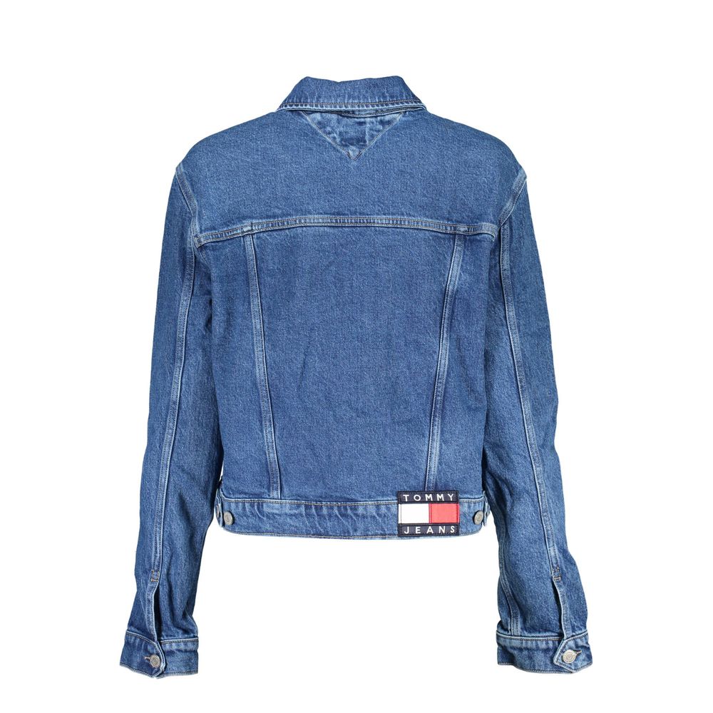 Tommy Hilfiger Blue Cotton Women Jacket $265.00 Tommy Hilfiger Luzworld