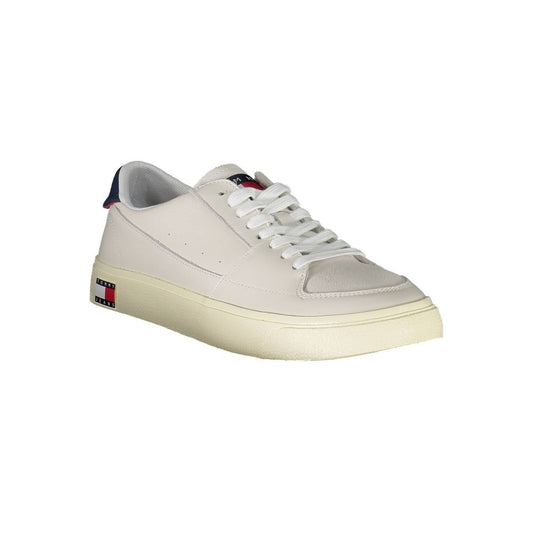 Tommy Hilfiger White Leather Men Sneaker $255.00 Tommy Hilfiger Luzworld
