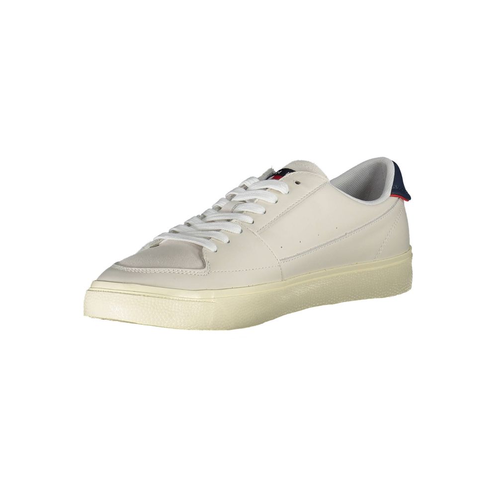 Tommy Hilfiger White Leather Men Sneaker $255.00 Tommy Hilfiger Luzworld