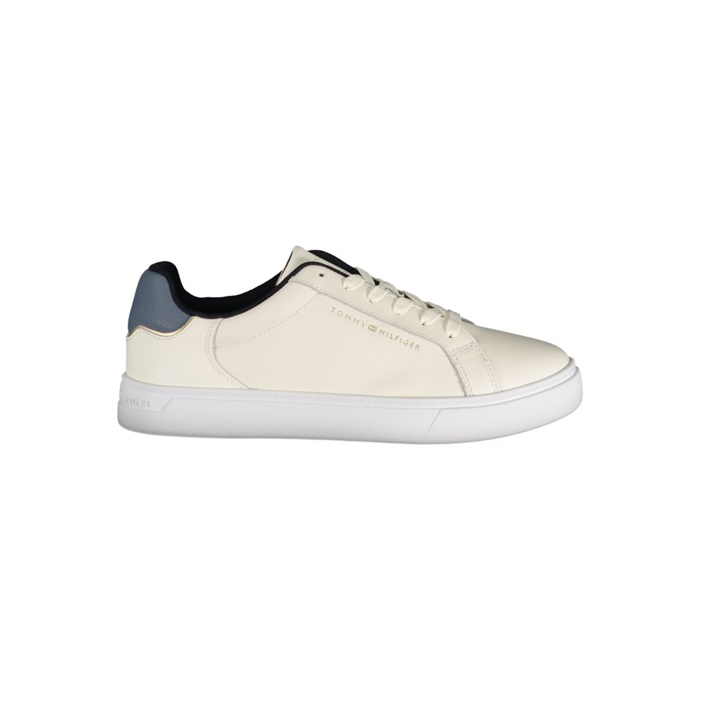 Tommy Hilfiger Beige Leather Women Sneaker $238.00 Tommy Hilfiger Luzworld
