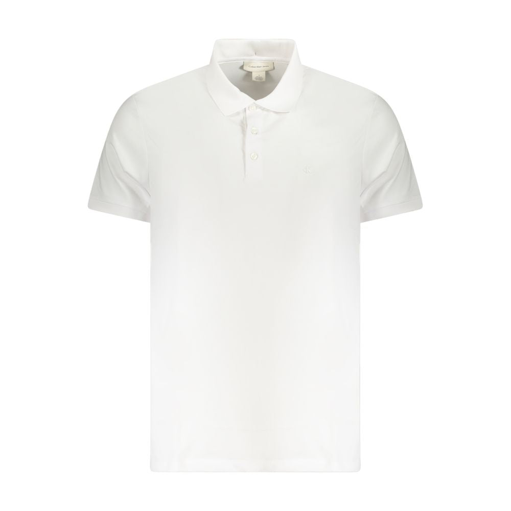 Calvin Klein White Cotton Men Polo Shirt $189.00 Calvin Klein Luzworld