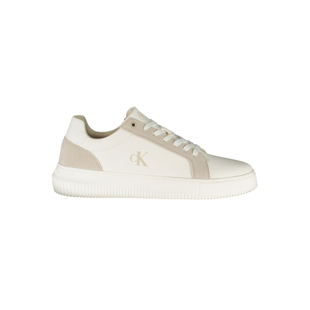 Calvin Klein White Leather Men Sneaker $276.00 Calvin Klein Luzworld